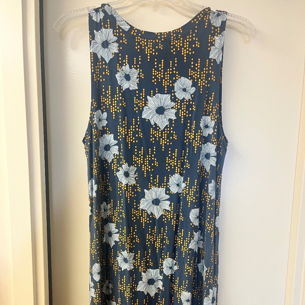 Fighting Eel Blue Floral Sleeveless Dress